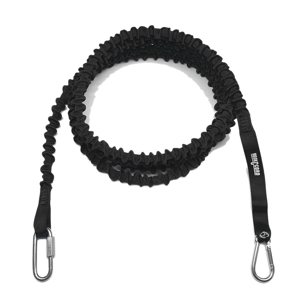 Marine Boat Anchor Bungee Line 15' Long, Made in America (Black)
