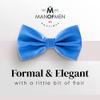 Bow Tie for Men Polyester Solid Pretied Bowties Adjustable Tuxedos Bowtie for Weddings & Grooms Gift  Bow Ties for Women (1, Baby Blue) view 2
