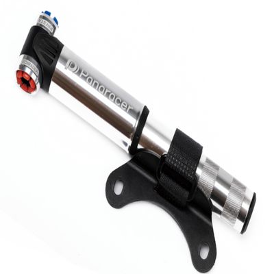 Panaracer BMP-22AEZ-S Air Pump, Portable One-Touch Pump, Compatible with Schrader and Presta Valves, Silver
