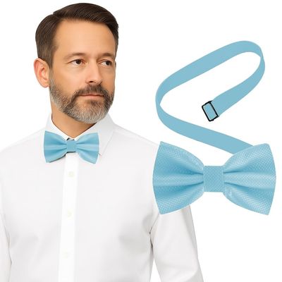 Bow Tie for Men Polyester Solid Pretied Bowties Adjustable Tuxedos Bowtie for Weddings & Grooms Gift  Bow Ties for Women (1, Turquoise)