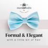 Bow Tie for Men Polyester Solid Pretied Bowties Adjustable Tuxedos Bowtie for Weddings & Grooms Gift  Bow Ties for Women (1, Turquoise) view 2