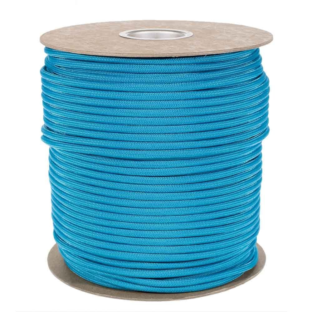 Paracord Planet para-Max Paracord 3,000 LB Tensile Strength & 5/16 Inch Diameter - Great for Towing, Hunting, Outdoor Activities and More - Neon Turquoise, 1000 FT (Spool)