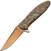 Szco Supplies 4 Titanium Rose Gold Eagle Spring-Assisted Pocket Folding Knife view 1