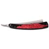 Dark Side Blades - Razor Style Folding Pocket Knife  Satin Finish Stainless Steel Blade w/Red & Black Grim Reaper Design Aluminum Handle, EDC, Shave, Shaving, Fantasy, Collectible, DS-016RD view 2