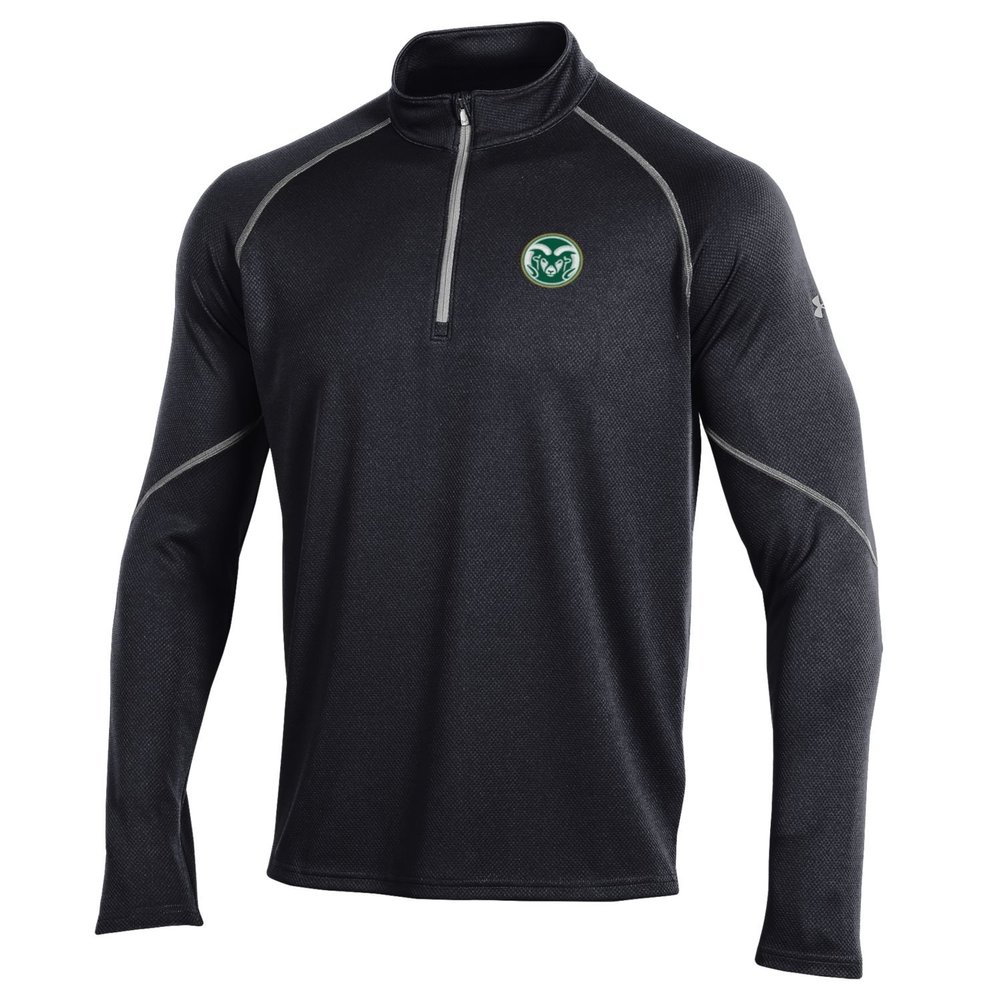 Under Armour NCAA Colorado State Rams Men's Golf 1/4 Zip, Small, Black