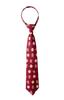 Spring Notion Boy's Printed Microfiber Christmas Theme Pretied Zipper Tie, Small Gingerbread Man on Burgundy view 1
