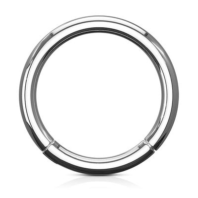 FIFTH CUE Hinged Seamless Septum Nose Ear Cartilage Clicker Ring 316L Surgical Steel (18g 8mm Steel)