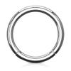 FIFTH CUE Hinged Seamless Septum Nose Ear Cartilage Clicker Ring 316L Surgical Steel (18g 8mm Steel) view 1