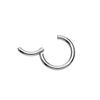 FIFTH CUE Hinged Seamless Septum Nose Ear Cartilage Clicker Ring 316L Surgical Steel (18g 8mm Steel) view 3
