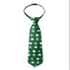 Spring Notion Boy's Printed Microfiber Christmas Theme Pretied Zipper Tie, Medium Gingerbread Man on Green view 1