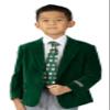 Spring Notion Boy's Printed Microfiber Christmas Theme Pretied Zipper Tie, Medium Gingerbread Man on Green view 2