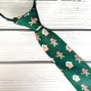 Spring Notion Boy's Printed Microfiber Christmas Theme Pretied Zipper Tie, Medium Gingerbread Man on Green view 3
