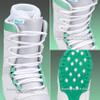 5th Element Lace Up and Dial Snowboard Boots for Women-Compatible with Strap Snowboard Bindings with Waterproof Liners-All Mountain Snowboarding Womens Sizes (White/Teal, 7.0) view 3
