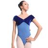 11314105 Girls Velvet Cap Sleeves Ballet Dance Gymnastics Leotards Short Sleeve Leotard For Girls view 1
