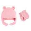 Luvable Friends Unisex Baby Beary Cozy Hat and Mitten Set, Light Pink Toddler, 18-24 Months view 1