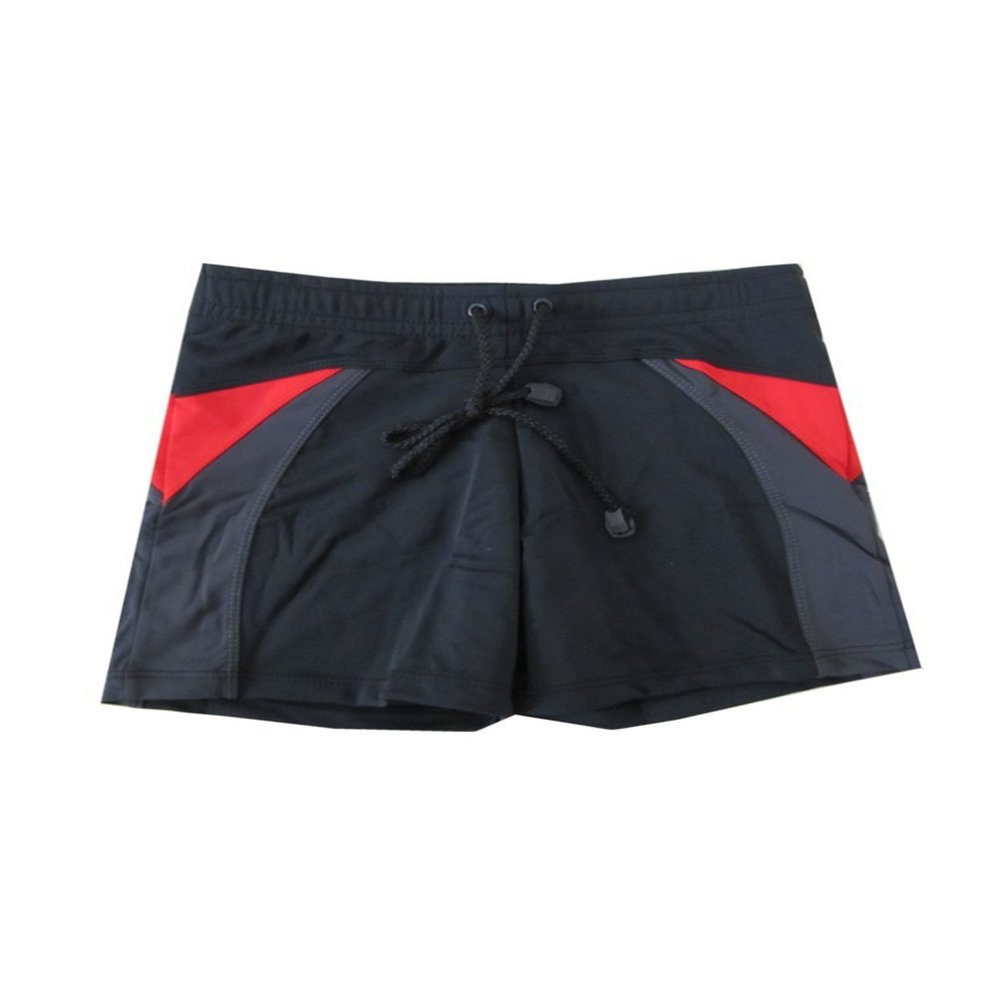 Letuwj Mens Swimwear Swim Shorts Elastic Band Waist Elastic Red XX-Large