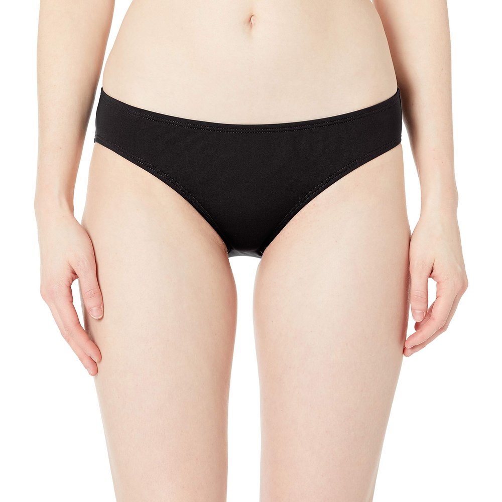 Anne Cole womens Frank Classic Mid-rise Retro Scoop Swimsuit Bikini Bottoms, Black, X-Large US
