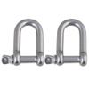 5pcs Screw Pin Anchor D Shackle 304 Stainless Steel European Style Marine Grade Hardware Chain Ring (M6) view 3