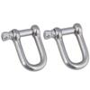 5pcs Screw Pin Anchor D Shackle 304 Stainless Steel European Style Marine Grade Hardware Chain Ring (M6) view 4
