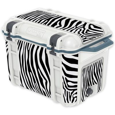 MightySkins (Cooler Not Included) Skin Compatible with OtterBox Venture 45 qt Cooler - Black Zebra | Protective, Durable, and Unique Vinyl Decal wrap Cover | Easy to Apply | Made in The USA