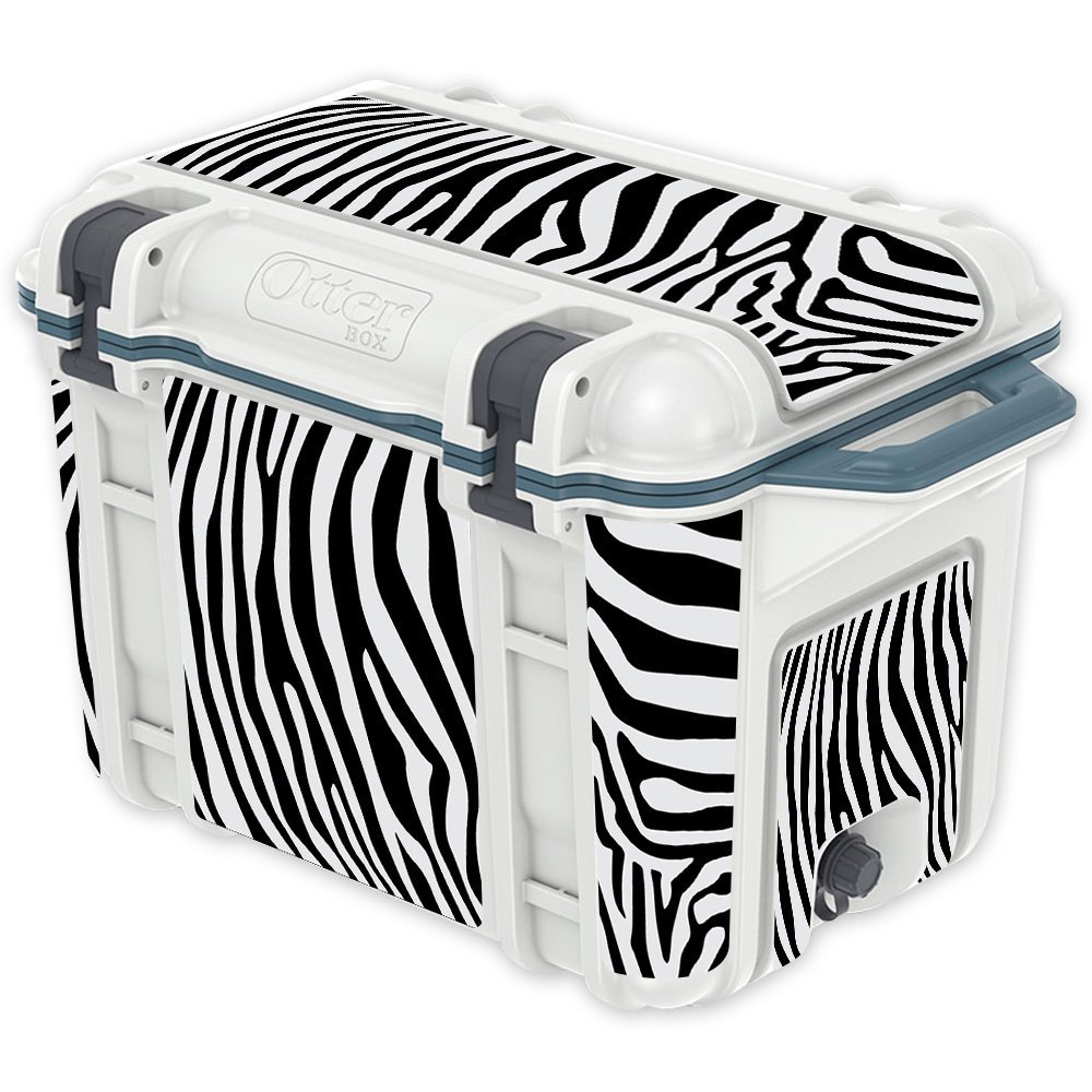 MightySkins (Cooler Not Included) Skin Compatible with OtterBox Venture 45 qt Cooler - Black Zebra | Protective, Durable, and Unique Vinyl Decal wrap Cover | Easy to Apply | Made in The USA