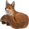 Hi-Line Polyresin Fox Laying Down Statue, 10-inches Height, Brown view 2