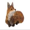 Hi-Line Polyresin Fox Laying Down Statue, 10-inches Height, Brown view 3