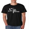 ALLNTRENDS Men's T Shirt Sip Happens Wine Lovers Shirt Popular Gift (2XL, Black) view 1