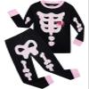 Dolphin&Fish Girls Halloween Pajamas Kids Pjs Skeleton Glow-in-the-dark Toddler Halloween Clothes Size 7 Black view 1