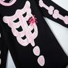 Dolphin&Fish Girls Halloween Pajamas Kids Pjs Skeleton Glow-in-the-dark Toddler Halloween Clothes Size 7 Black view 4