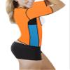 Bakerdani Womens Reversible Wearing Quality Body Building Workout Shaping Suit with Open Bust and Short Sleeves view 2