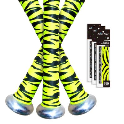 ALIEN PROS Bat Grip Tape 0.5MM for Baseball (3-Pack)  Precut and Pro Feel Bat Tape  Replacement for Old Baseball bat Grip  Wrap Your Bat for an Epic Home Run (3-Pack, Neon Tiger)
