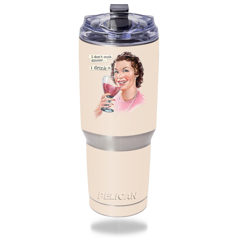 MightySkins Skin Compatible with Pelican Tumbler 32 oz Wine Cook | Protective, Durable, and Unique Vinyl Decal wrap Cover | Easy to Apply, Remove, and Change Styles | Made in The USA