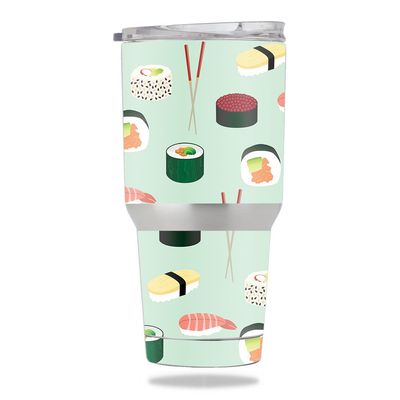 MightySkins Skin Compatible with Members Mark 30 oz Tumbler Sushi | Protective, Durable, and Unique Vinyl Decal wrap Cover | Easy to Apply, Remove, and Change Styles | Made in The USA
