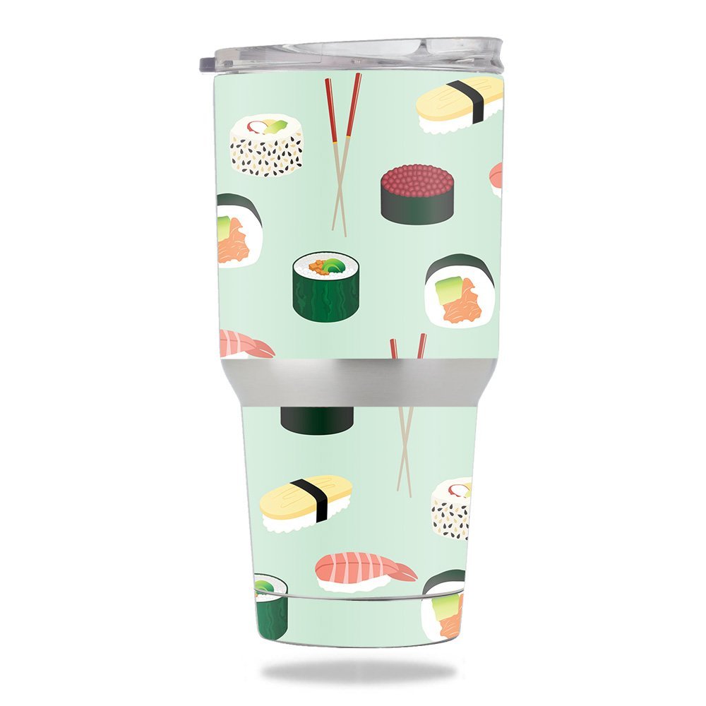 MightySkins Skin Compatible with Members Mark 30 oz Tumbler Sushi | Protective, Durable, and Unique Vinyl Decal wrap Cover | Easy to Apply, Remove, and Change Styles | Made in The USA