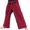 RaanPahMuang Thai Fisherman Pants Men/Women, Loose Yoga, Pirate, Harem Pants, 100% Cotton, Unisex Kimono Pants, X-Large, Bitter Red view 1