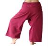 RaanPahMuang Thai Fisherman Pants Men/Women, Loose Yoga, Pirate, Harem Pants, 100% Cotton, Unisex Kimono Pants, X-Large, Bitter Red view 3