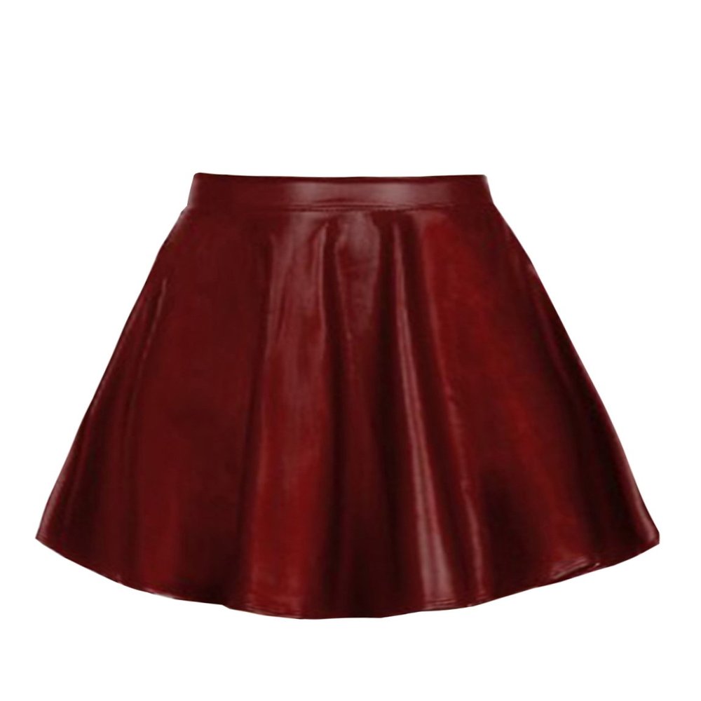 J. LOVNY Womens Casaul Stretchy Basic Flared Skater Skirt Made in USA