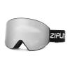 Zipline Podium XT Ski Goggles - No Fog Magnetic Lenses, Double Cylindrical Polycarbonate, Italian Inner Lens, Easy Lens Change - Used by Pros (Black Frame - Mirror Chrome - Gray Lens, Black Frame) view 1