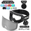 Zipline Podium XT Ski Goggles - No Fog Magnetic Lenses, Double Cylindrical Polycarbonate, Italian Inner Lens, Easy Lens Change - Used by Pros (Black Frame - Mirror Chrome - Gray Lens, Black Frame) view 3