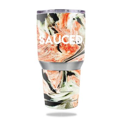 MightySkins Skin Compatible with Ozark Trail 30 oz Tumbler - Sauced | Protective, Durable, and Unique Vinyl Decal wrap Cover | Easy to Apply, Remove, and Change Styles | Made in The USA