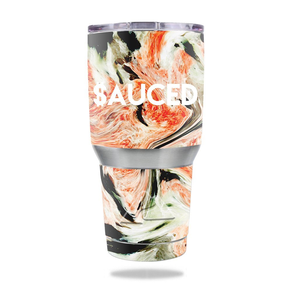 MightySkins Skin Compatible with Ozark Trail 30 oz Tumbler - Sauced | Protective, Durable, and Unique Vinyl Decal wrap Cover | Easy to Apply, Remove, and Change Styles | Made in The USA