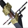 Chinese Sword,Han jian,Handmade Art(Damascus Steel red bade,Brass Fittings) Martial Arts