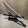 Chinese Sword,Han jian,Handmade Art(Damascus Steel red bade,Brass Fittings) Martial Arts view 3