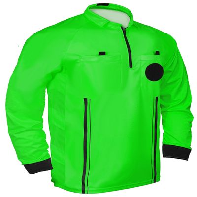 New! 2018 Soccer Referee Jersey Full Sleeve (2018 Green, Adult Small)