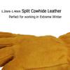 OZERO Work Gloves Winter Insulated Snow Cold Proof Leather Glove Thick Thermal Imitation Lambswool - Extra Grip Flexible Warm for Working in Cold Weather for Men and Women (Gold,X-Large) view 3