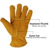 OZERO Work Gloves Winter Insulated Snow Cold Proof Leather Glove Thick Thermal Imitation Lambswool - Extra Grip Flexible Warm for Working in Cold Weather for Men and Women (Gold,X-Large) view 4