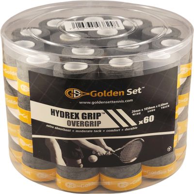 Golden Set Hydrex Grip, Bucket (60 pcs), Dark Grey, Absorbent Over-Grip