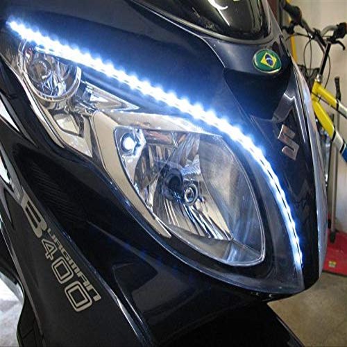BlingLights LED DRL Head Light Strips Daytime Running Lamps Kit for Suzuki Burgman All Years (AN400 Burgman 400 ABS)