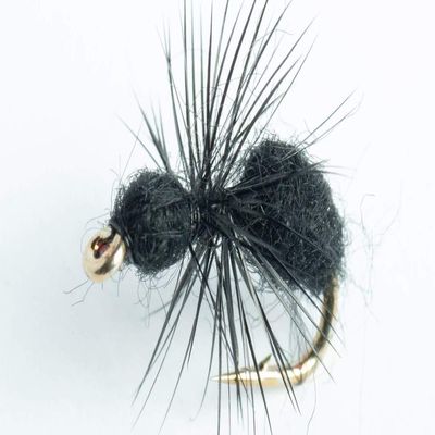 Blue Wing Olive Fur Ant Dry Fly, 6-Pack (Black, #10)